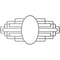 Ekena Millwork Architectural Grde PVC Pierced Medallion, 16"W x 8"H x 7 5/8"IH x 4 3/8"IW x 1/2"P, Warm Silver CMPP16X08EBAWS - alternate 2